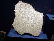 Widmanstatten ferrite patterns in meteorites