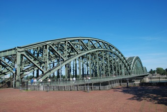 Rail bridge over rhine river, Cologne-2