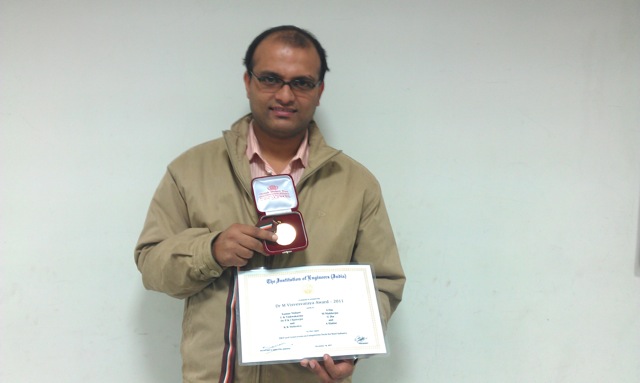 Sourav Das, Visvesvaraya Gold Medla