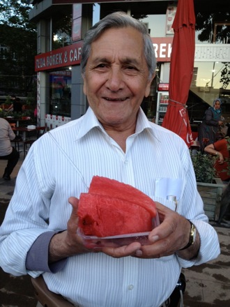 Amir Shirzadi and his father in Turkey