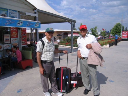 Amir Shirzadi and his father in Turkey