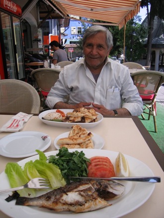 Amir Shirzadi and his father in Turkey