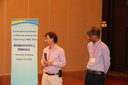 Conference on Materials Science and Engineering, Macau, University of Macau, Harry Bhadeshia