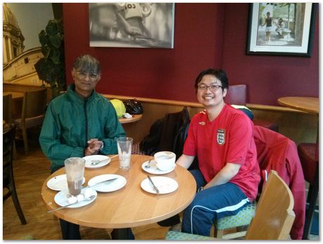 Oxford-Cambridge bike ride, Steve Ooi, Priti, Harry Bhadeshia, rain