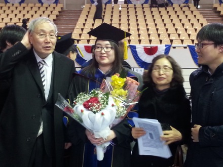 Graduation ceremony, POSTECH, 2015, You Young Song, Yong Hoon and Seung Woo Suh, Harry Bhadeshia