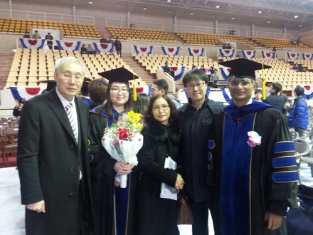 Graduation ceremony, POSTECH, 2015, You Young Song, Yong Hoon and Seung Woo Suh, Harry Bhadeshia