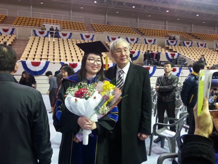 Graduation ceremony, POSTECH, 2015, You Young Song, Yong Hoon and Seung Woo Suh, Harry Bhadeshia