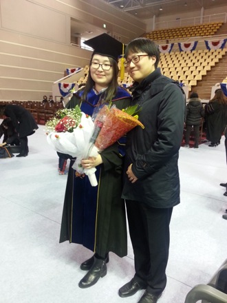 Graduation ceremony, POSTECH, 2015, You Young Song, Yong Hoon and Seung Woo Suh, Harry Bhadeshia