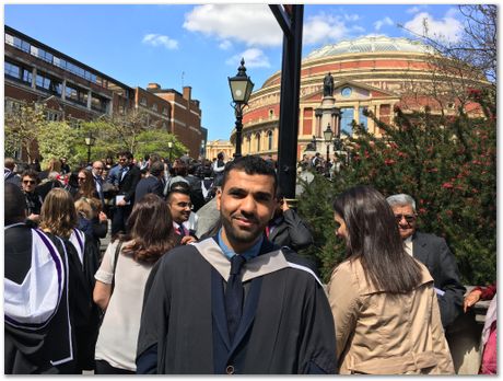 Gebril El-Fallah, graduation, Imperial College, University of Cambridge