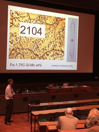 Larmor Lecture, Cambridge Philosophical Society, Harry Bhadeshia, nanostructured steel