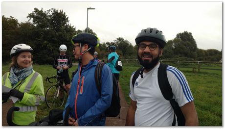 Cambridge to Norwich bike ride,Rosie Ward, Apparao Chintha, Gebril El-Fallah, Steve Ooi, Bill Clyne and Harry Bhadeshia, Metallurgists at play