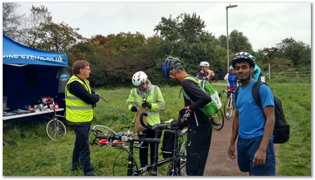 Cambridge to Norwich bike ride,Rosie Ward, Apparao Chintha, Gebril El-Fallah, Steve Ooi, Bill Clyne and Harry Bhadeshia, Metallurgists at play