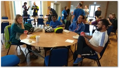 Cambridge to Norwich bike ride,Rosie Ward, Apparao Chintha, Gebril El-Fallah, Steve Ooi, Bill Clyne and Harry Bhadeshia, Metallurgists at play