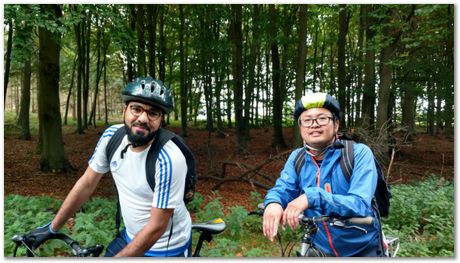 Cambridge to Norwich bike ride,Rosie Ward, Apparao Chintha, Gebril El-Fallah, Steve Ooi, Bill Clyne and Harry Bhadeshia, Metallurgists at play