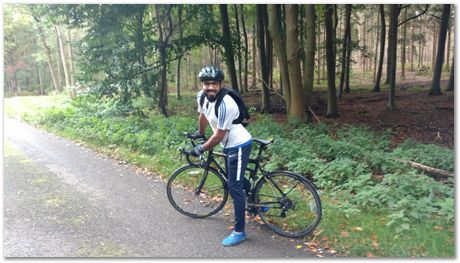 Cambridge to Norwich bike ride,Rosie Ward, Apparao Chintha, Gebril El-Fallah, Steve Ooi, Bill Clyne and Harry Bhadeshia, Metallurgists at play