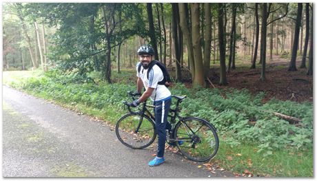 Cambridge to Norwich bike ride,Rosie Ward, Apparao Chintha, Gebril El-Fallah, Steve Ooi, Bill Clyne and Harry Bhadeshia, Metallurgists at play