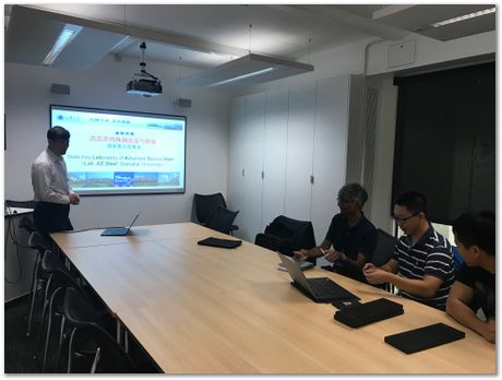  Professors Zhongming Ren, who si the Director of the State Key Laboratory on Advanced Special Steel, and Professor Jiang Wang, Shanghai University