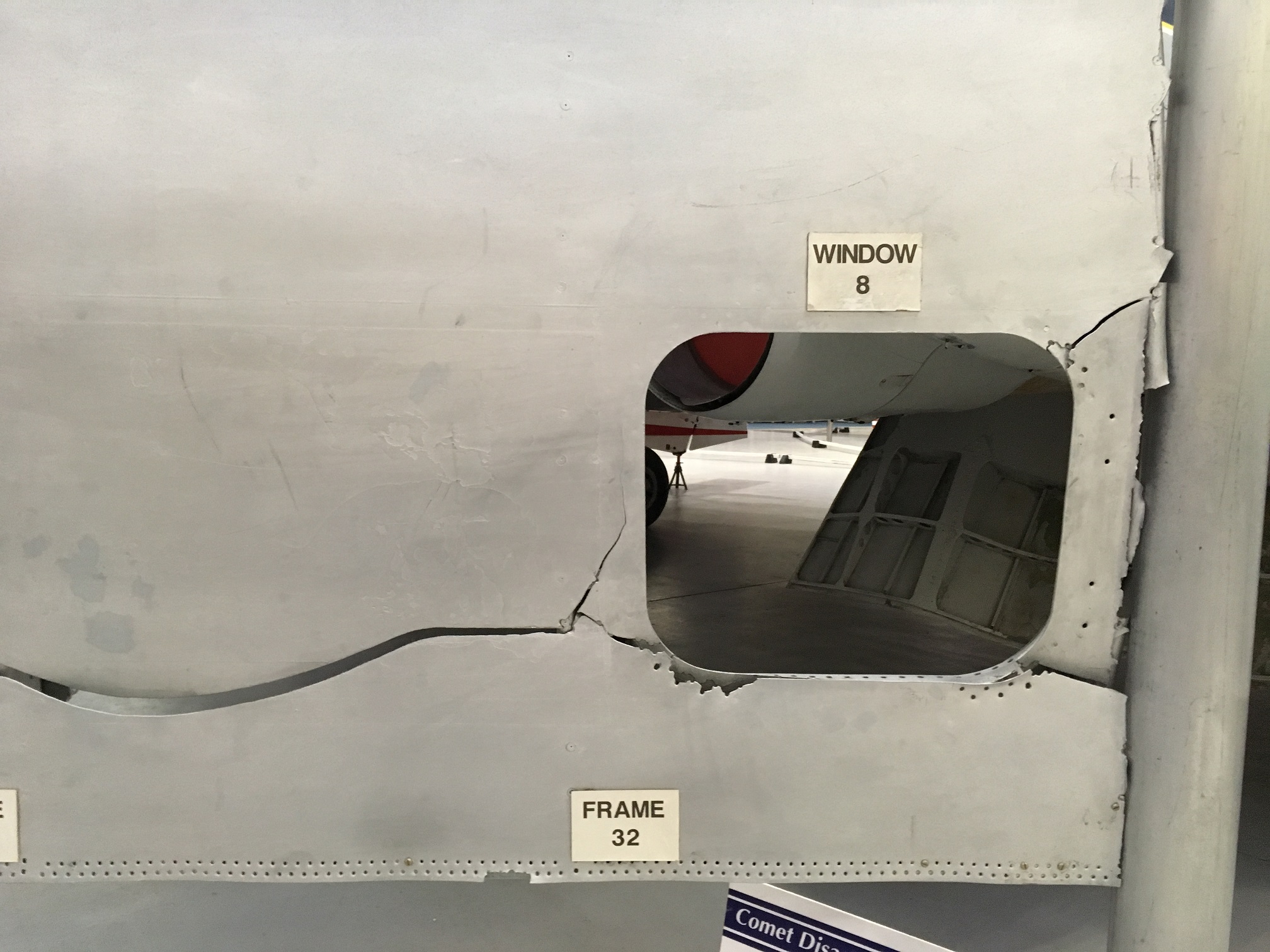 crack in airplane window