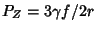 $P_Z=3\gamma f/2r$