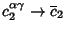 $c_2^{\alpha
\gamma}\rightarrow \overline{c}_2$