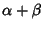 $\alpha+\beta$