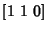 $[1~1~0]$