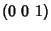 $(0~0~1)$