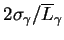 $2\sigma_\gamma/ \overline L_\gamma$