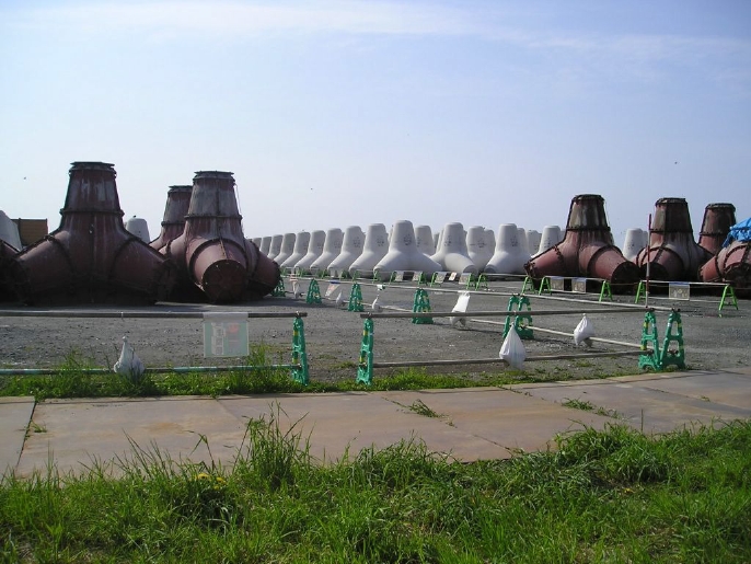 seawall, tetrapods, sea defences, Vicky Yardley