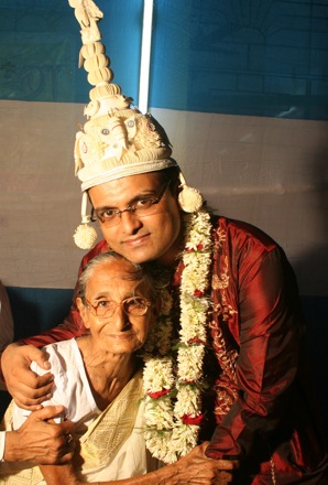 Sourav with grandmother