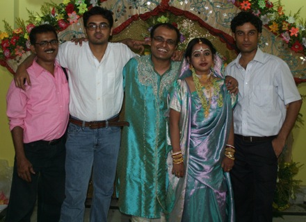 From right to left-Brother, Arpita, myself, maternal cousin brother and the pink shirt is the maternal uncle