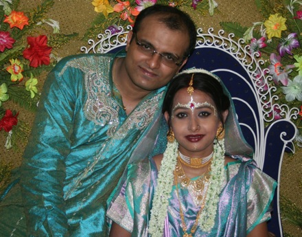 Sourav and Arpita on 1-st May 2010 on the date of reception