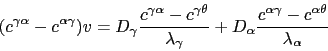 \begin{displaymath} (c^{\gamma\alpha}-c^{\alpha\gamma})v = D_\gamma\frac{c^{\ga... ...\alpha\frac{c^{\alpha\gamma}-c^{\alpha\theta}}{\lambda_\alpha} \end{displaymath}