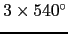 $3\times 540^\circ$