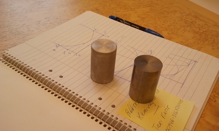 On the left is magnesium, on the right tungsten