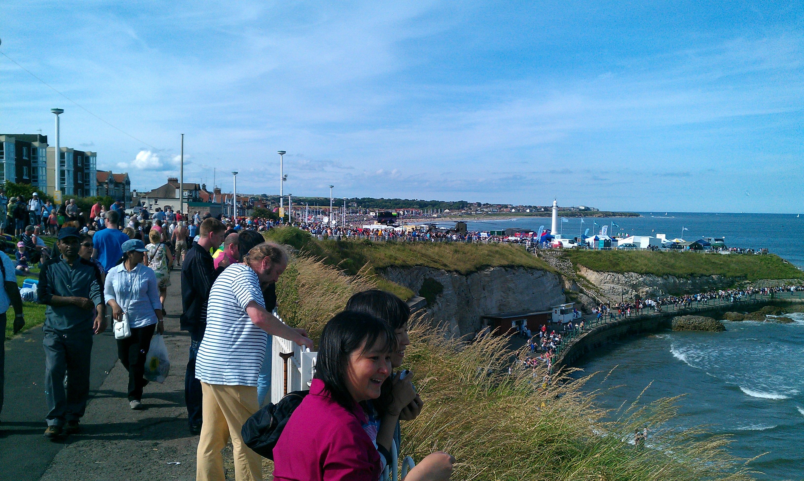 Fantastic weather and a great show  The seafront is full