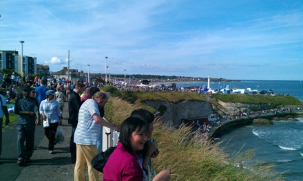 Fantastic weather and a great show The seafront is full