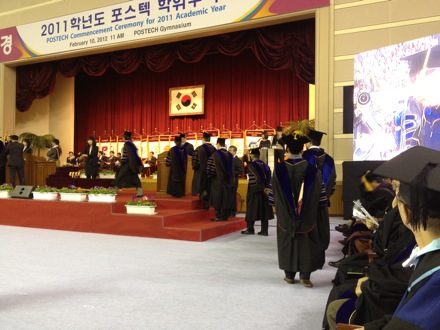 Graduation ceremonies in POSTECH, Pohang, South Korea