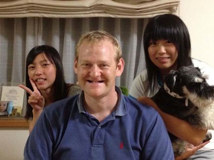 Mathew Peet, Japan, Kazu Hase,  Mathew Peet at Breakfast with the Hase family