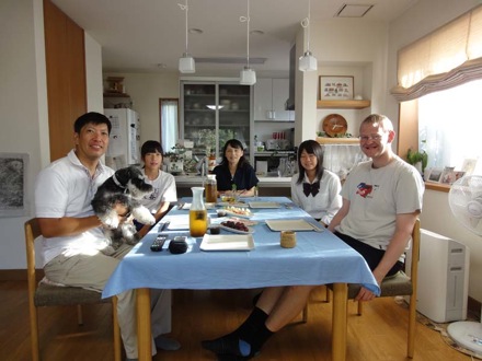 Mathew Peet, Japan, Kazu Hase,  Mathew Peet at Breakfast with the Hase family