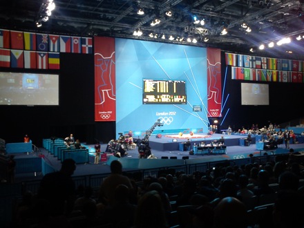 Wilberth Solano and James Nygaard at the London 2012 Olympics 43 Men's 85kg