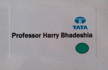 Harry Bhadeshia in Holland, Tata Steel