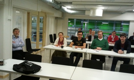 Audience at Harry's lecture, University of the West, Sweden