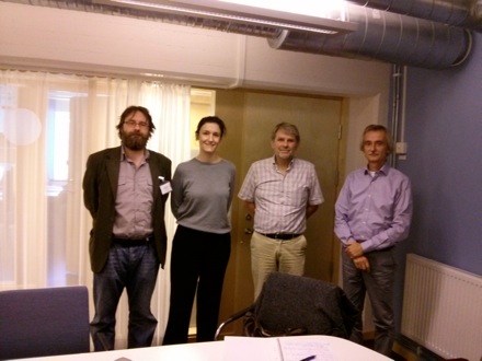 Harry Bhadeshia in Sweden, September 2013, University of the West, with Jorgen Andersson, Maria Teresa Coll Ferrari, Lars-Erik Svensson and Leif Karlsson, metallurgy, steels