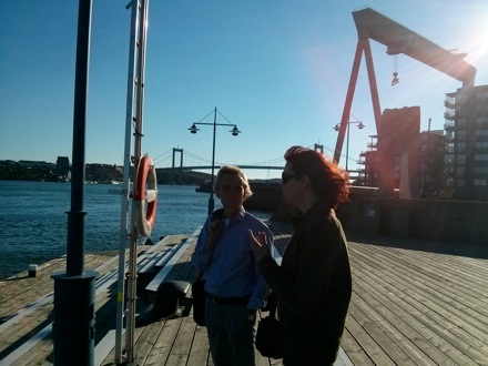 Harry Bhadeshia in Sweden, September 2013, University of the West, with Jorgen Andersson, Maria Teresa Coll Ferrari, Lars-Erik Svensson and Leif Karlsson, metallurgy, steels