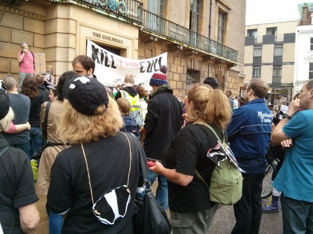 Stop the badger cull, Cambridge, U.K.