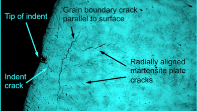 cracking of bearing steel