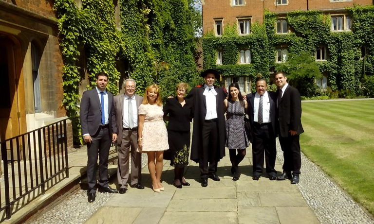 Hector Romero Pous graduates, University of Cambridge