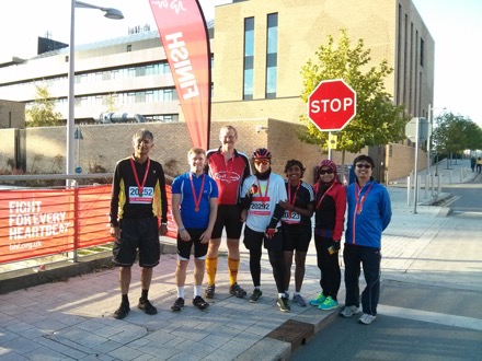 Oxford to Cambridge Bike ride, Hyun Kyung Kim, Mathew Peet, Lin Sun, James Nygaard, Siti, Steve Ooi, Priti, Bill Clyne