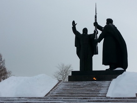 War Memorial, Tomsk, Russian Federation, Siberia, Harry Bhadeshia, Lindsey Greer, phase transformations and complex properties research group